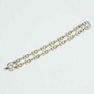 Vintage 1960s Emmons Rhinestone Bracelet Rhodium Plated 7” formal evening wear